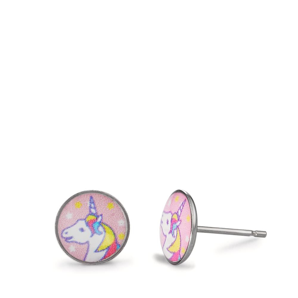 Clous d'oreilles Antiallergique Licorne Ø8 mm