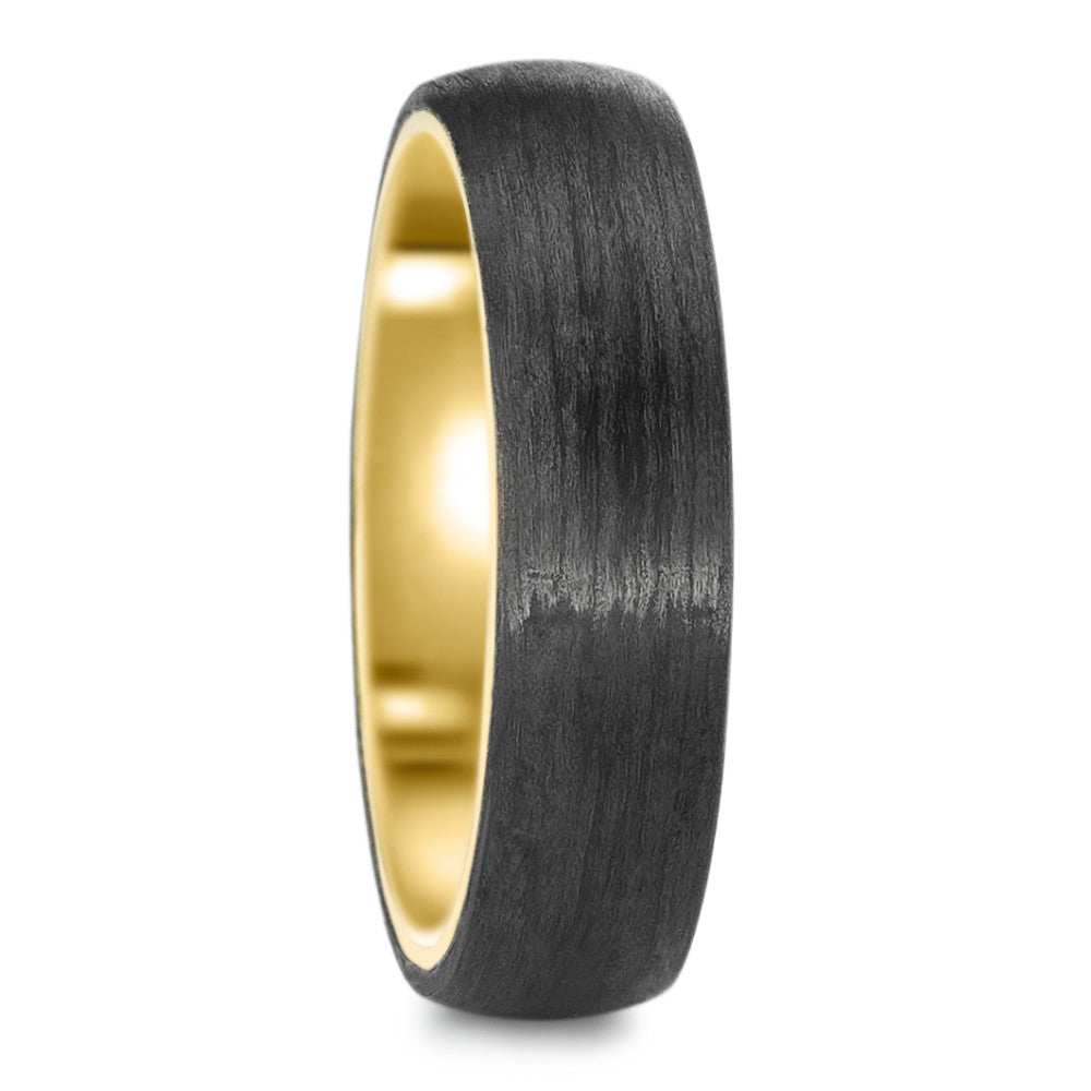 Bague Acier inoxydable, Carbone jaune PVD