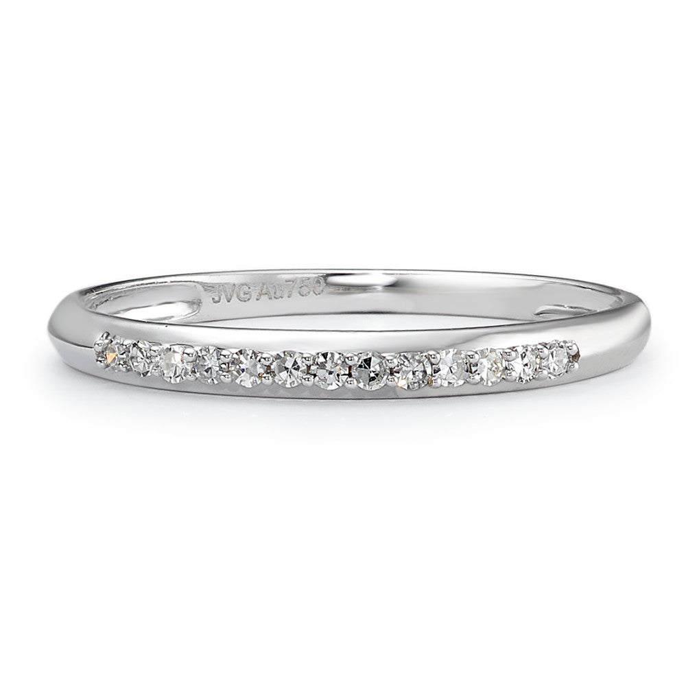 Bague d'éternité Or blanc 18K Diamant 0.08 ct, 13 Pierres, w-si