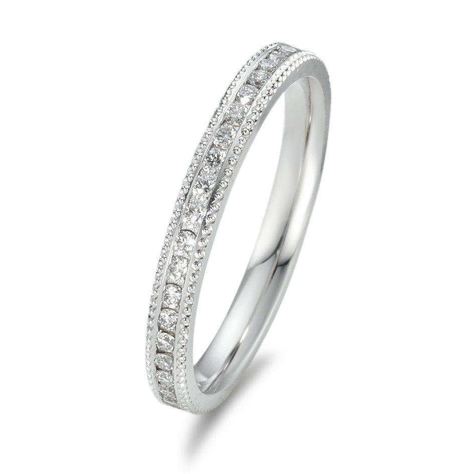 Bague d'éternité Or blanc 18K Diamant 0.41 ct, 41 Pierres, w-si