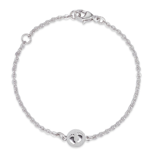 Bracciale con incisione Argento rodiato Piedi 12-14 cm Ø6 mm