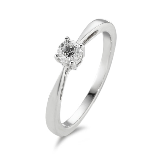 Solitär Ring 750/18 K Weissgold Diamant 0.25 ct, w-si