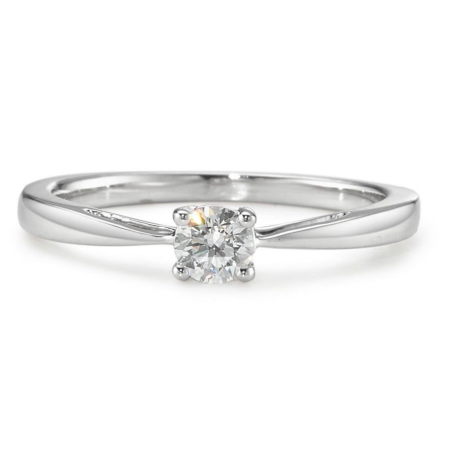 Solitär Ring 750/18 K Weissgold Diamant 0.25 ct, w-si