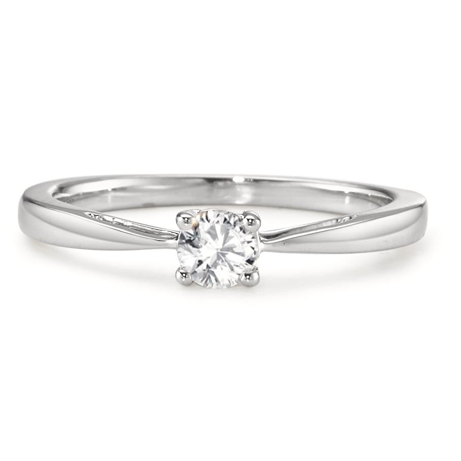 Bague solitaire Or blanc 18K Diamant 0.25 ct, w-si