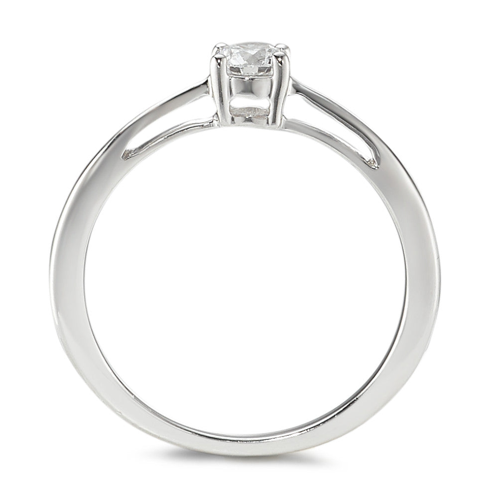 Bague solitaire Or blanc 18K Diamant 0.25 ct, w-si