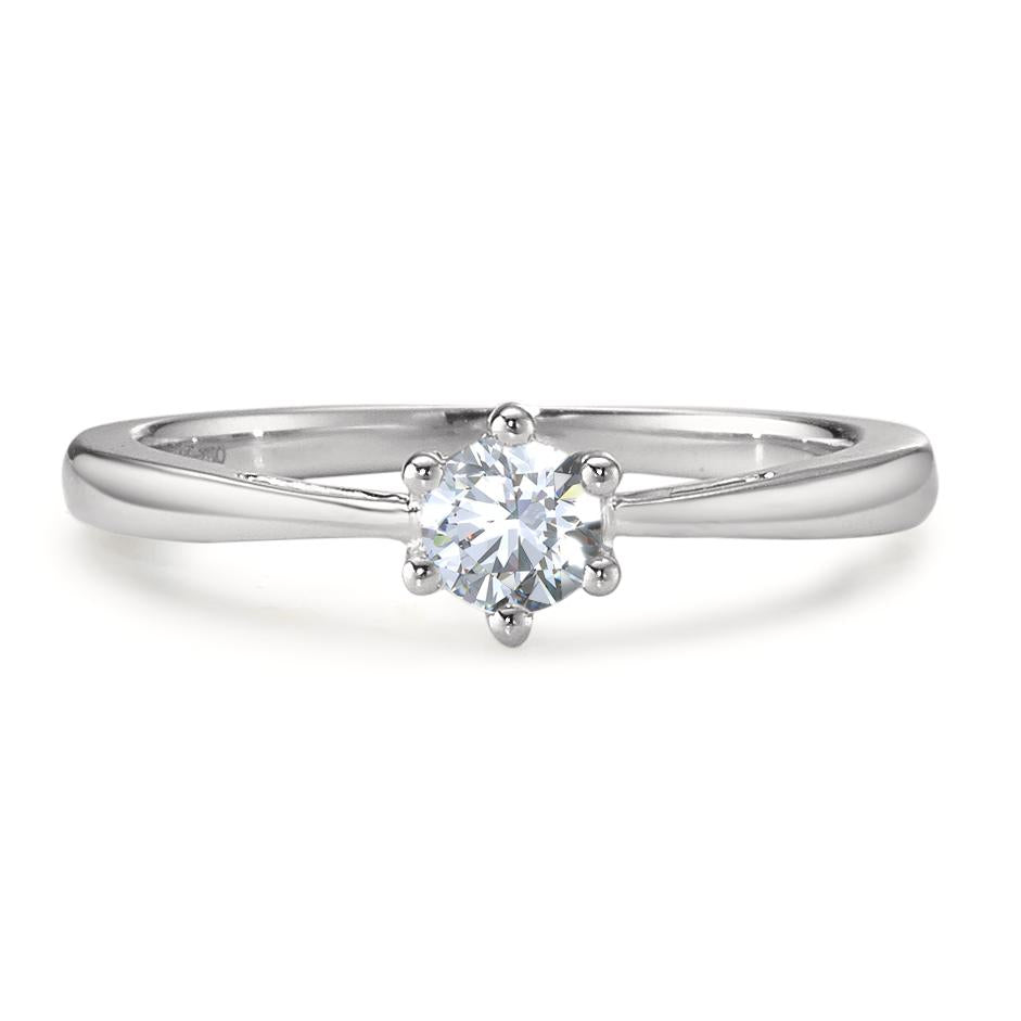 Bague solitaire Or blanc 18K Diamant 0.25 ct, w-si