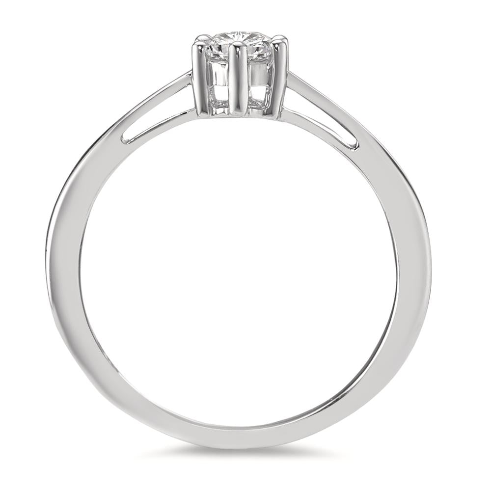 Bague solitaire Or blanc 18K Diamant 0.25 ct, w-si