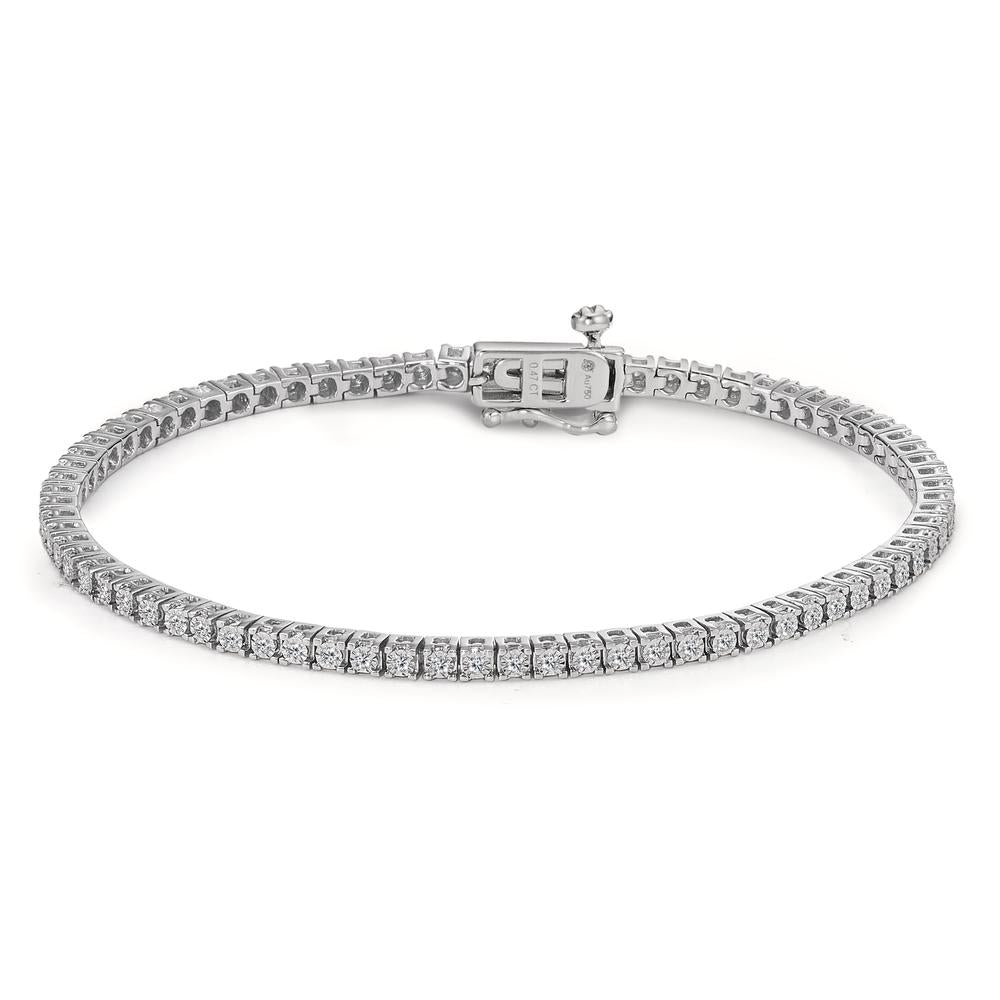 Bracelet Or blanc 18K Diamant 0.47 ct, 76 Pierres, w-si 18 cm