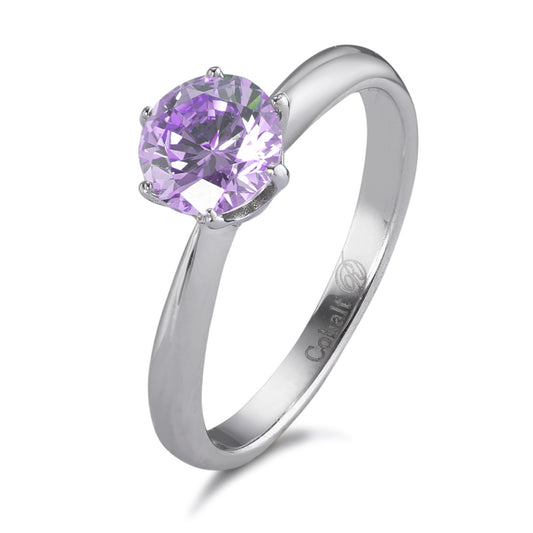 Anello solitario Cobalto Zirconia Viola