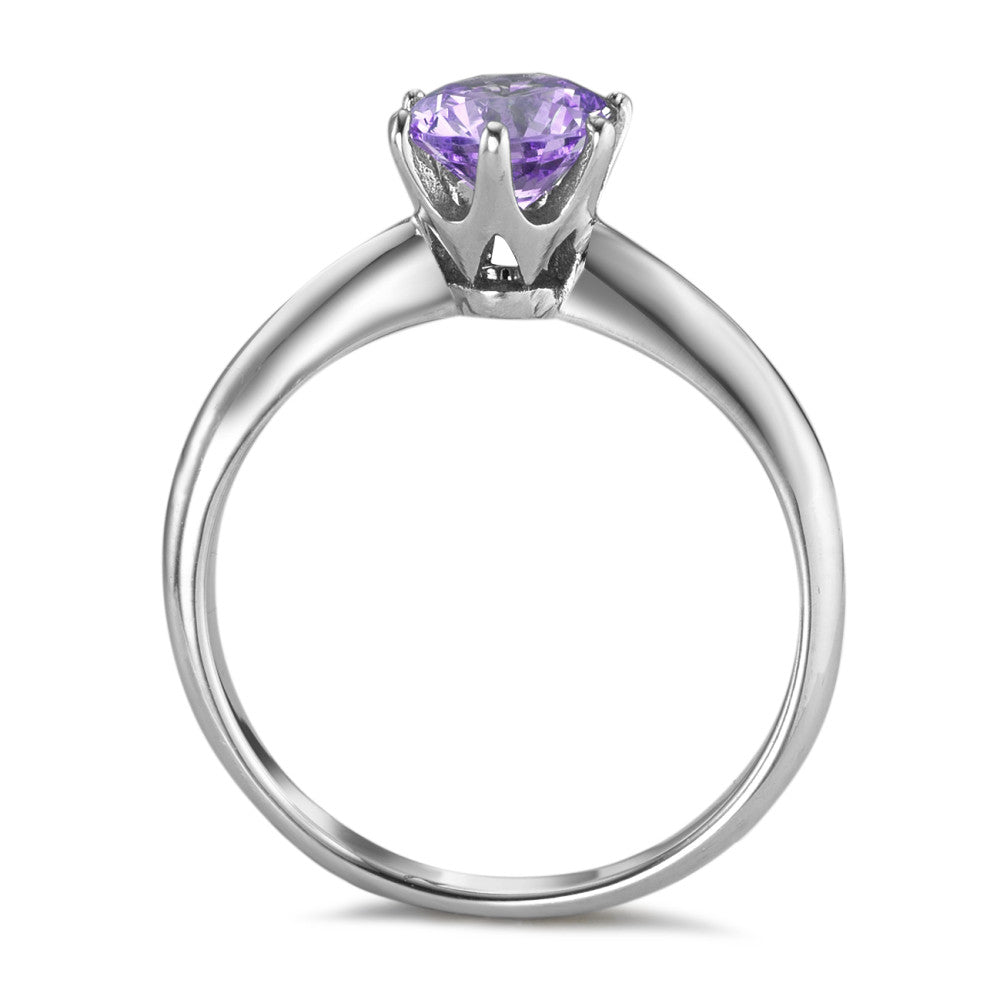 Anello solitario Cobalto Zirconia Viola