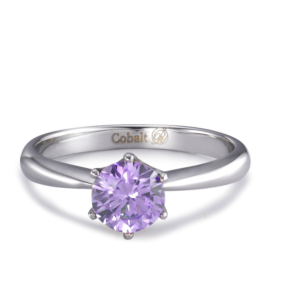 Anello solitario Cobalto Zirconia Viola