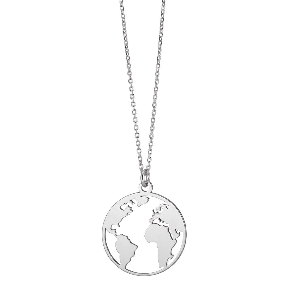 Collier Argent Rhodié Globe 40-45 cm Ø20 mm