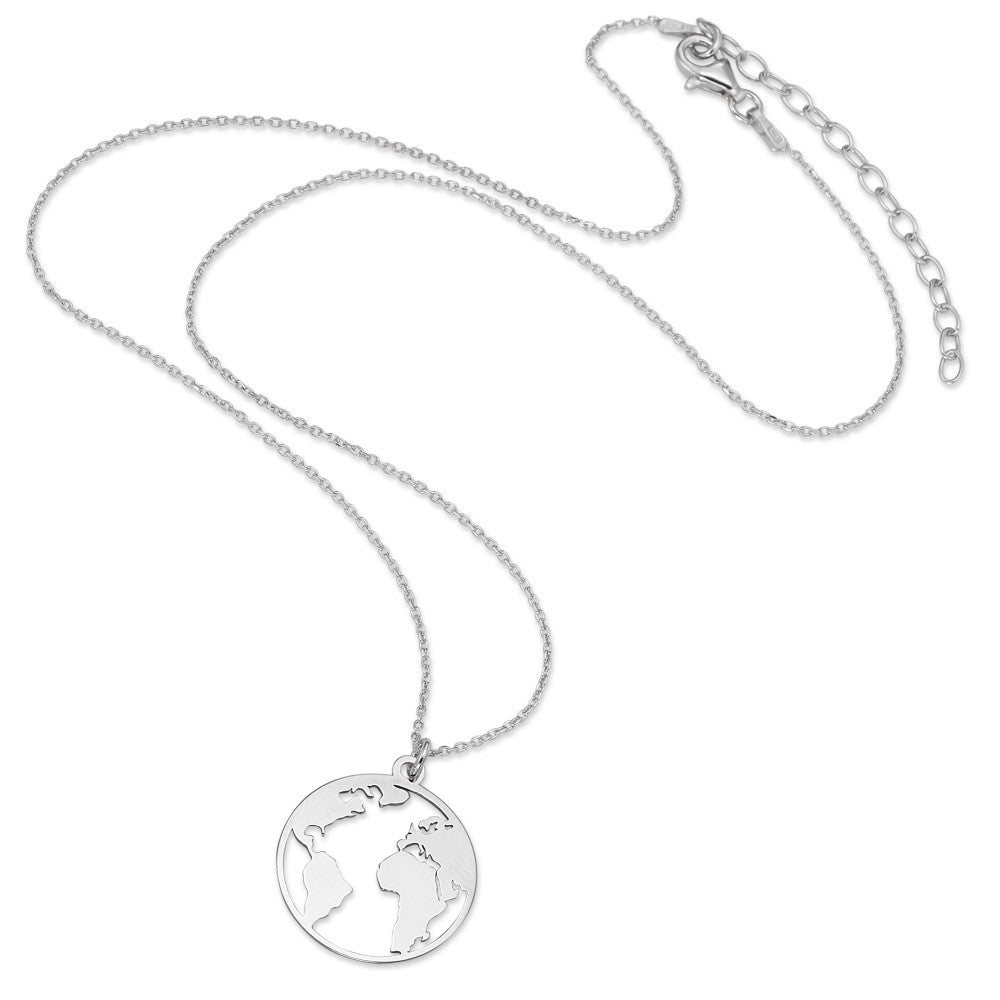 Collana Argento rodiato Globo 40-45 cm Ø20 mm