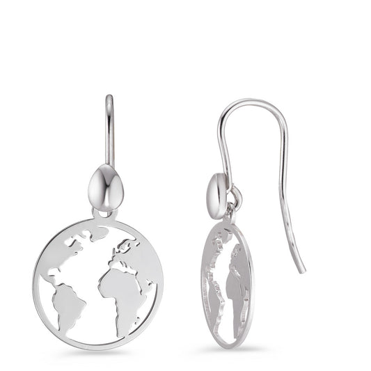 Pendant d'oreilles Argent Rhodié Globe Ø15 mm