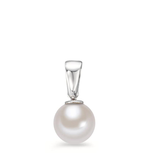 Pendentif Or blanc 18K perle d'eau douce