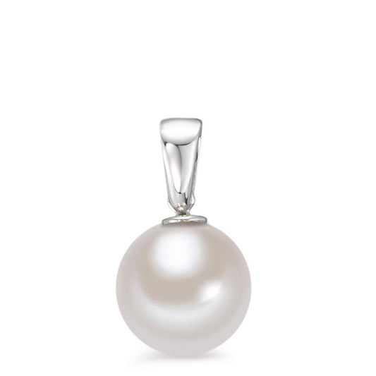 Pendentif Or blanc 18K perle d'eau douce