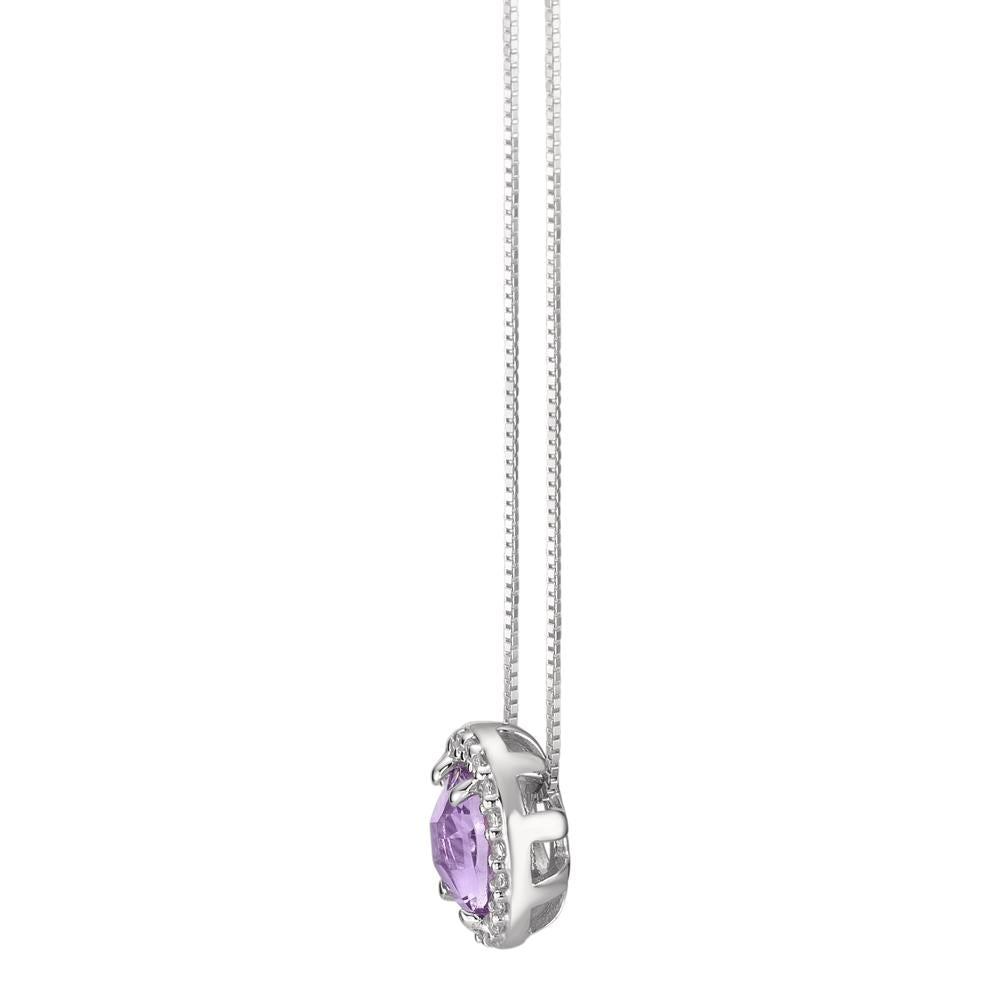 Collier 750/18 K Weissgold Amethyst