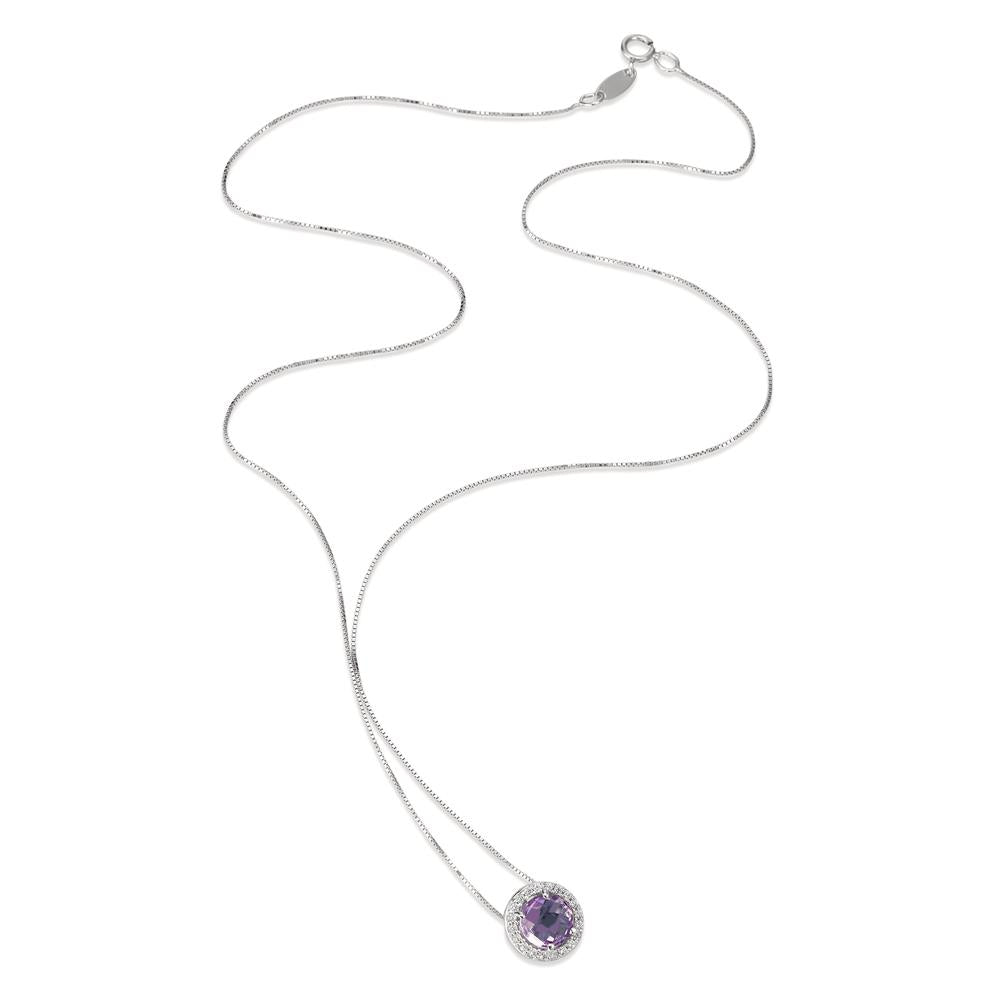 Collier 750/18 K Weissgold Amethyst