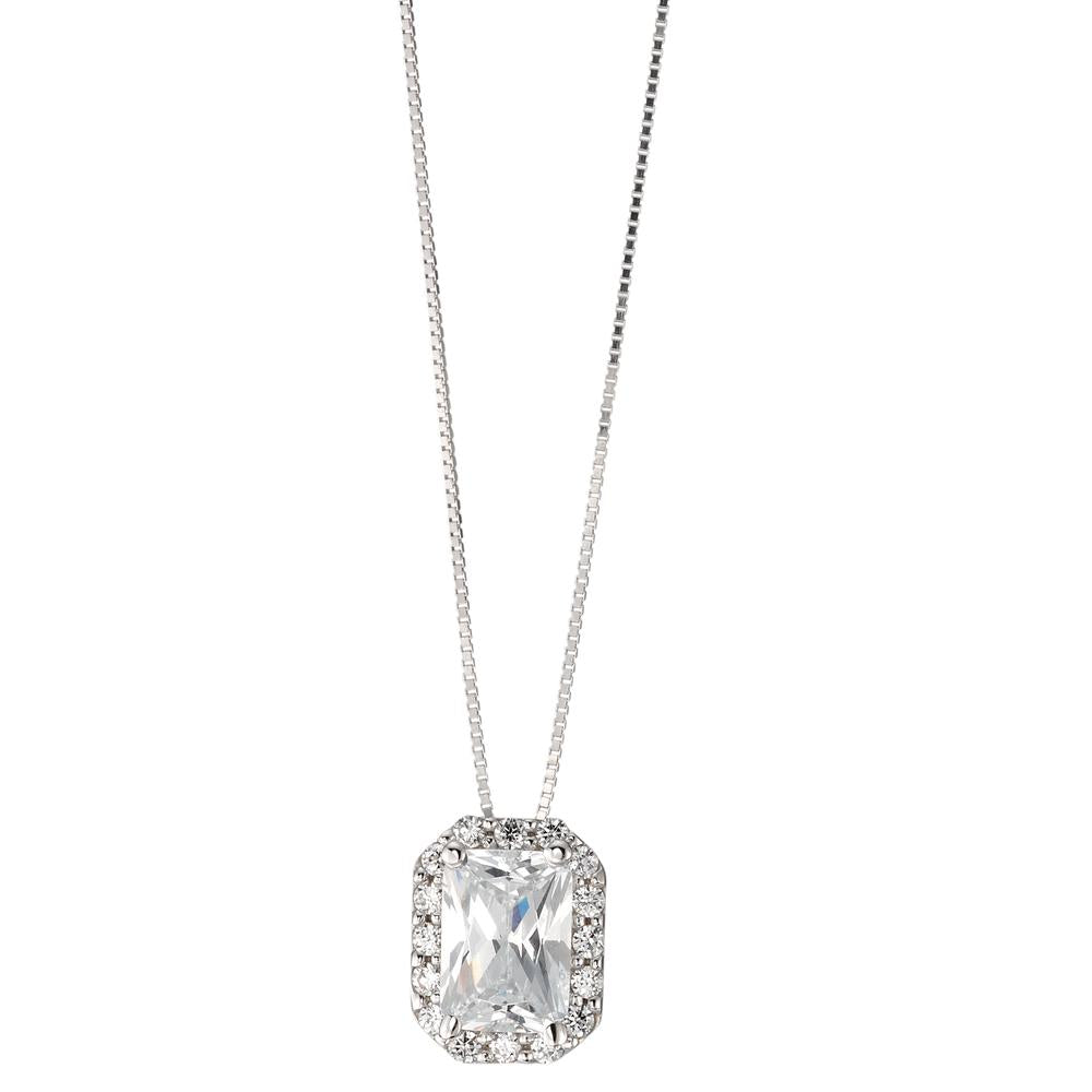 Collier 750/18 K Weissgold Zirkonia