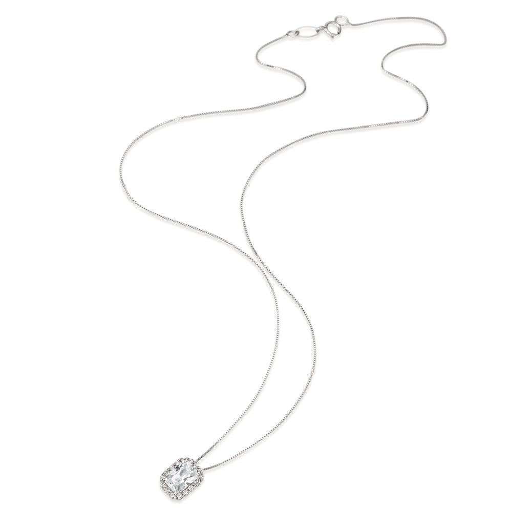 Collana Oro bianco 750/18 carati Zirconia 42 cm