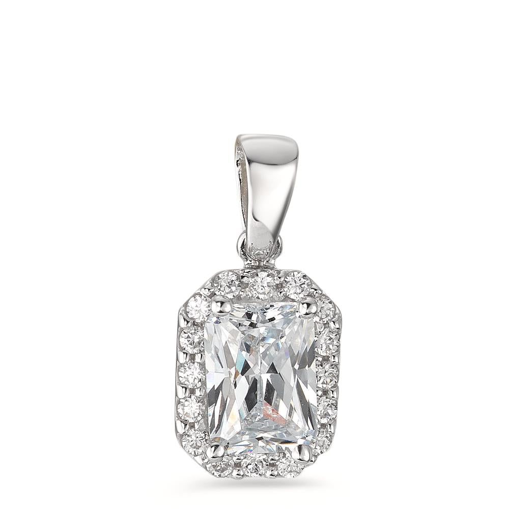 Pendentif Or blanc 18K Zircone