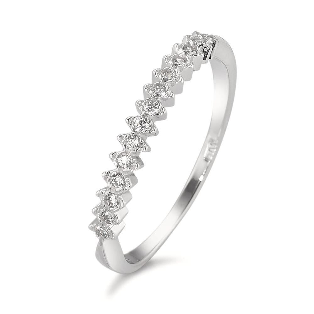 Bague d'éternité Or blanc 18K Zircone 14 Pierres