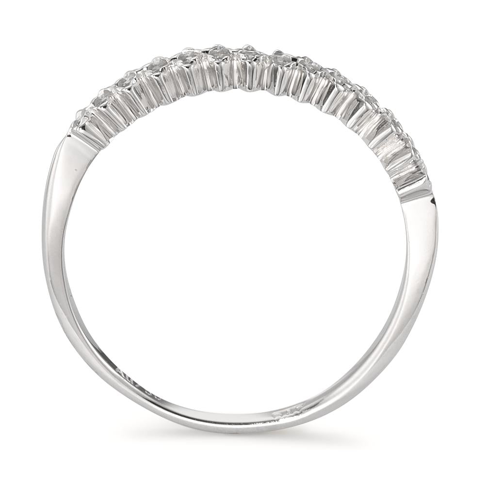 Bague d'éternité Or blanc 18K Zircone 14 Pierres