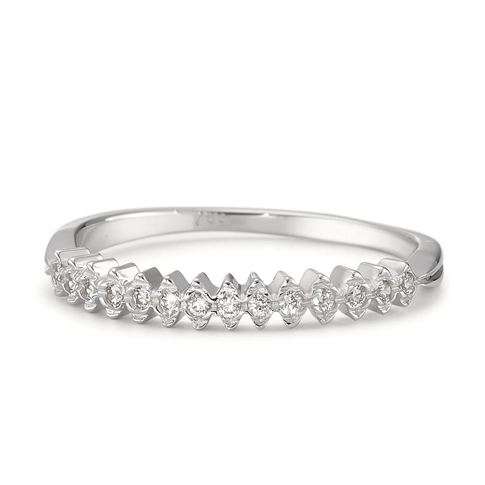 Bague d'éternité Or blanc 18K Zircone 14 Pierres