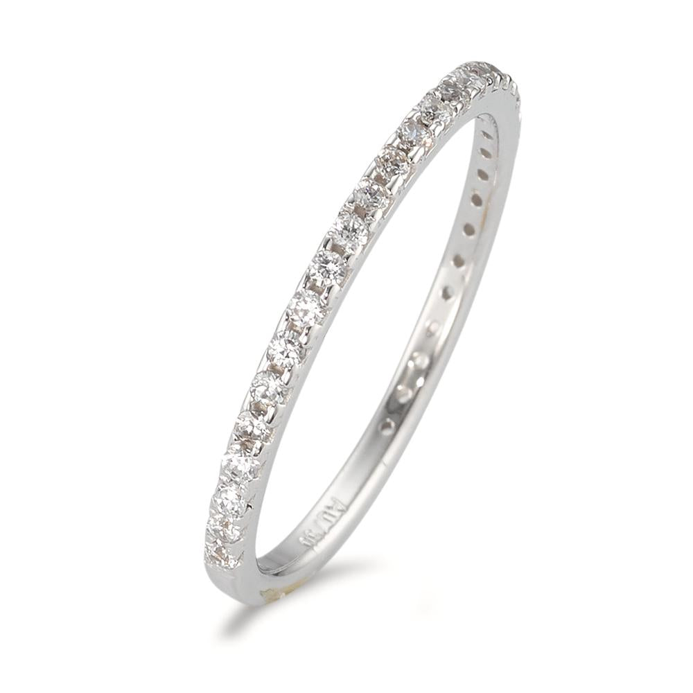 Memory Ring 750/18 K Weissgold Zirkonia 31 Steine