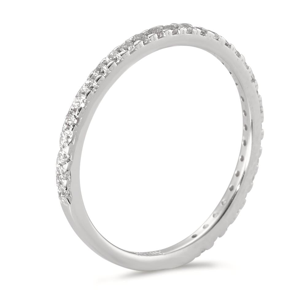 Bague d'éternité Or blanc 18K Zircone 31 Pierres