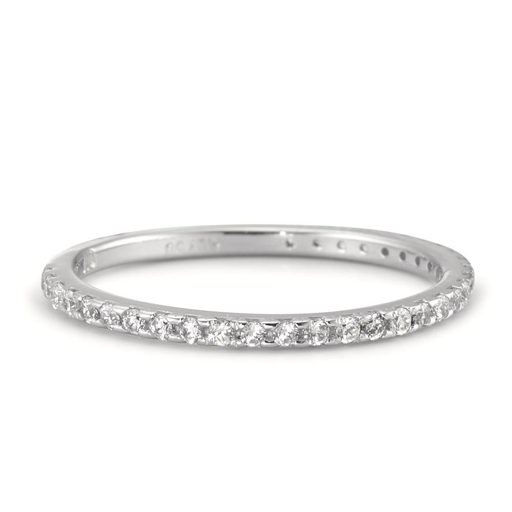 Bague d'éternité Or blanc 18K Zircone 31 Pierres