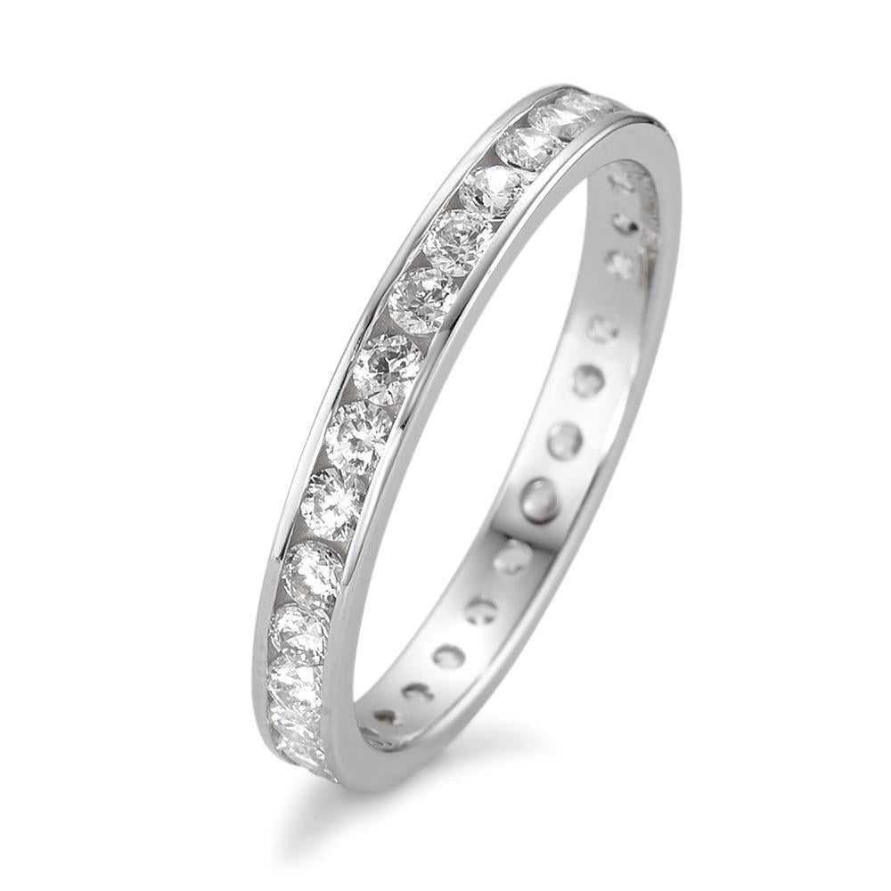 Bague d'éternité Or blanc 18K Zircone