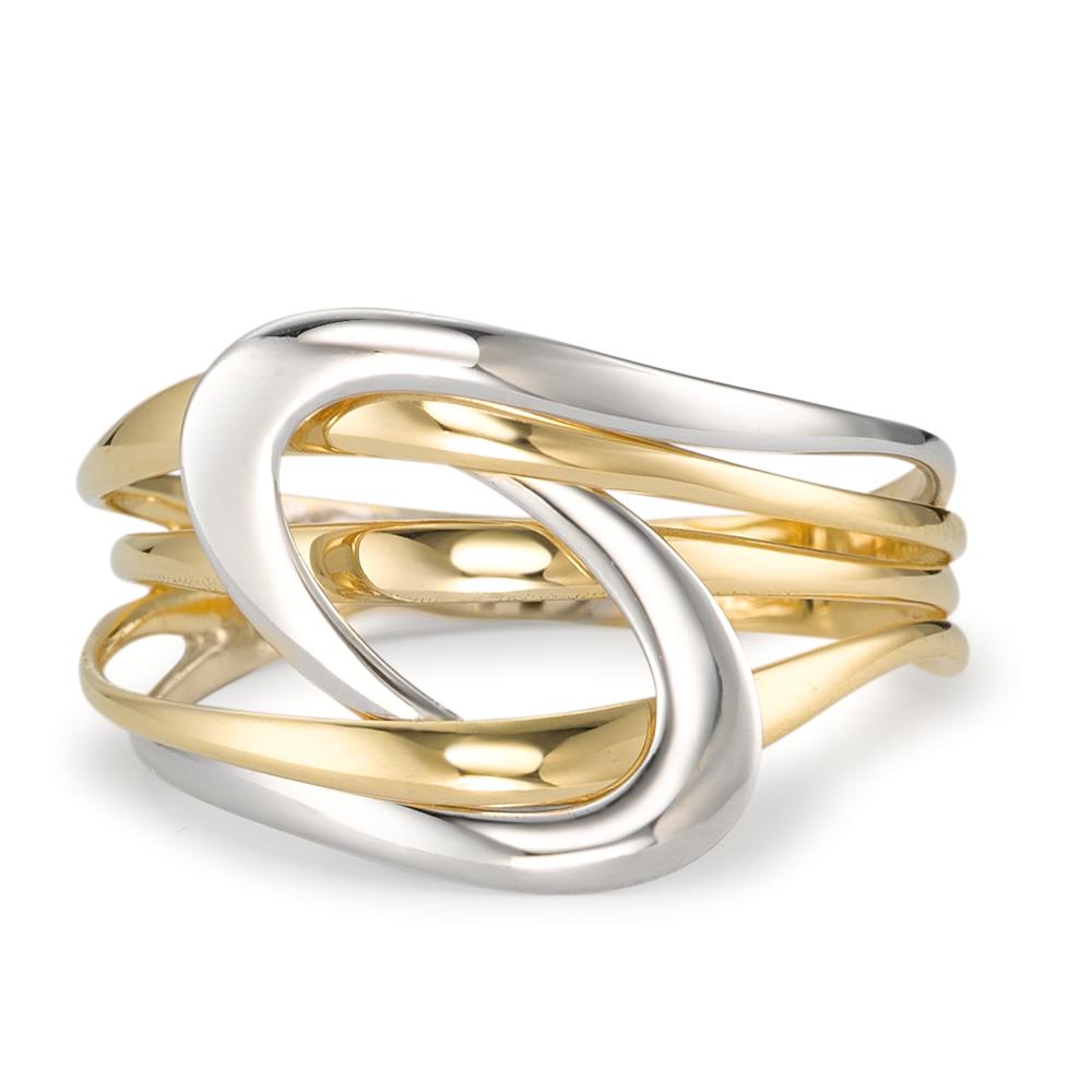 Fingerring 750/18 K Gelbgold, 750/18 K Weissgold