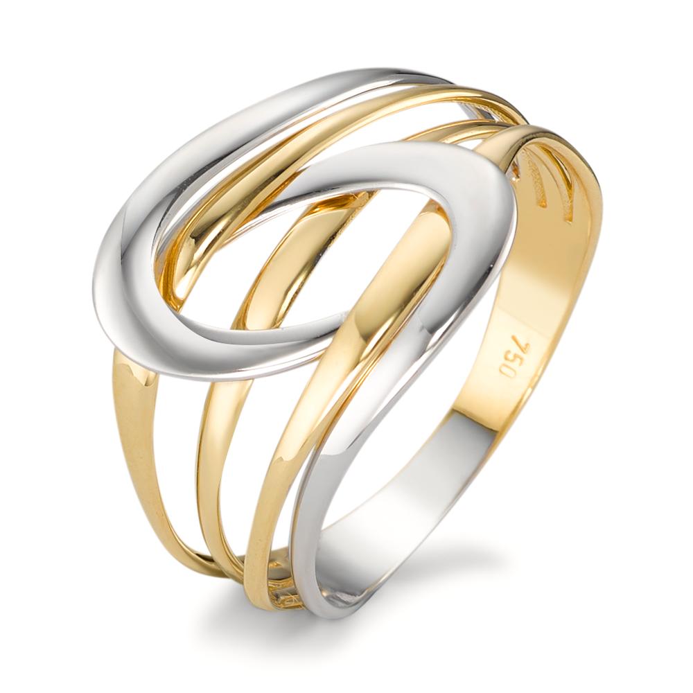 Bague Or jaune 18K, Or blanc 18K