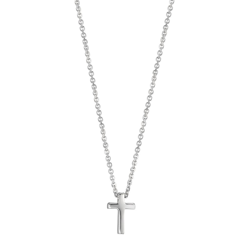 Collier 750/18 K Weissgold Kreuz