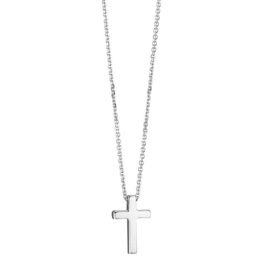 Collier 750/18 K Weissgold Kreuz