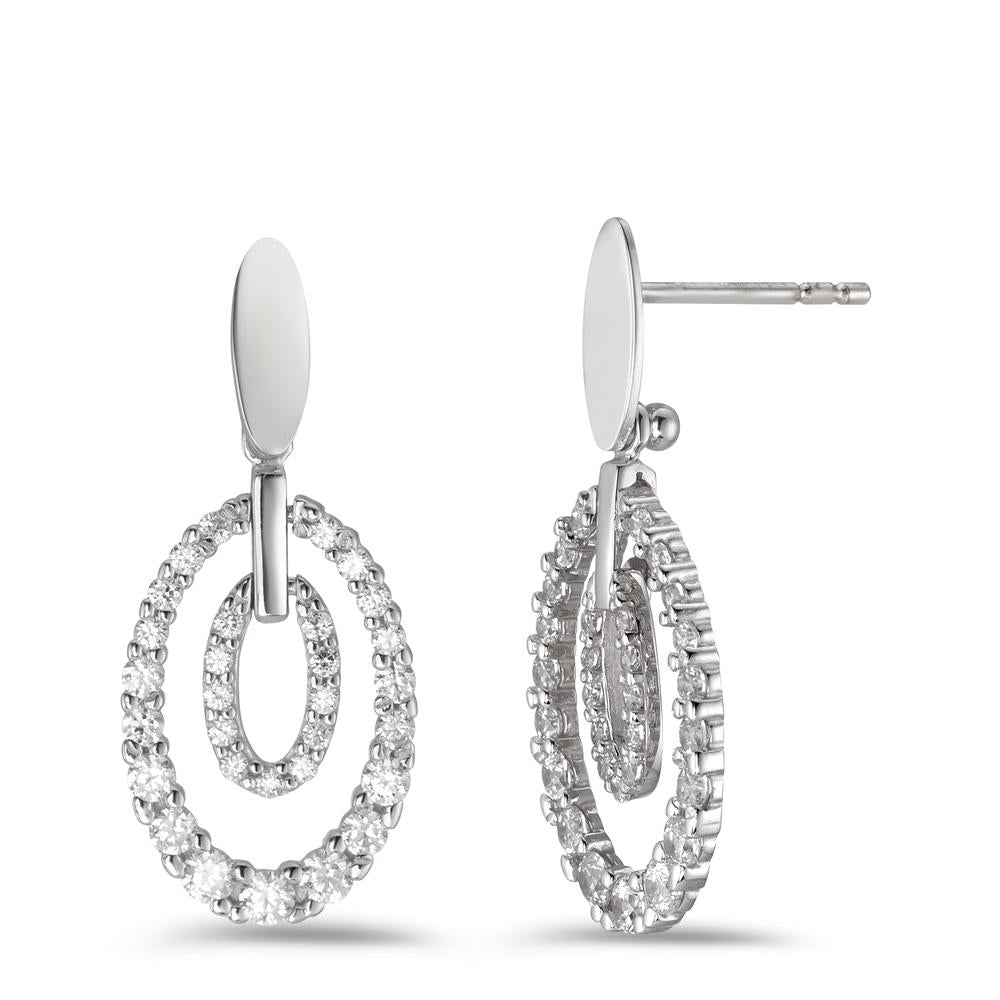 Pendant d'oreilles Or blanc 18K Zircone