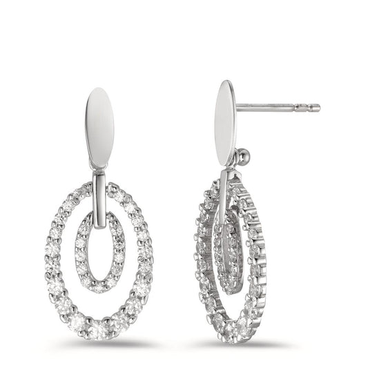 Pendant d'oreilles Or blanc 18K Zircone