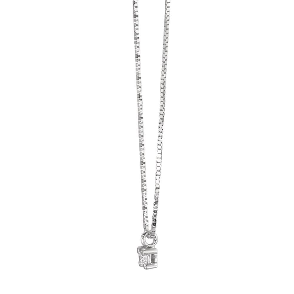 Collana Oro bianco 750/18 carati Diamante 0.03 ct, w-si 42 cm Ø2.5 mm