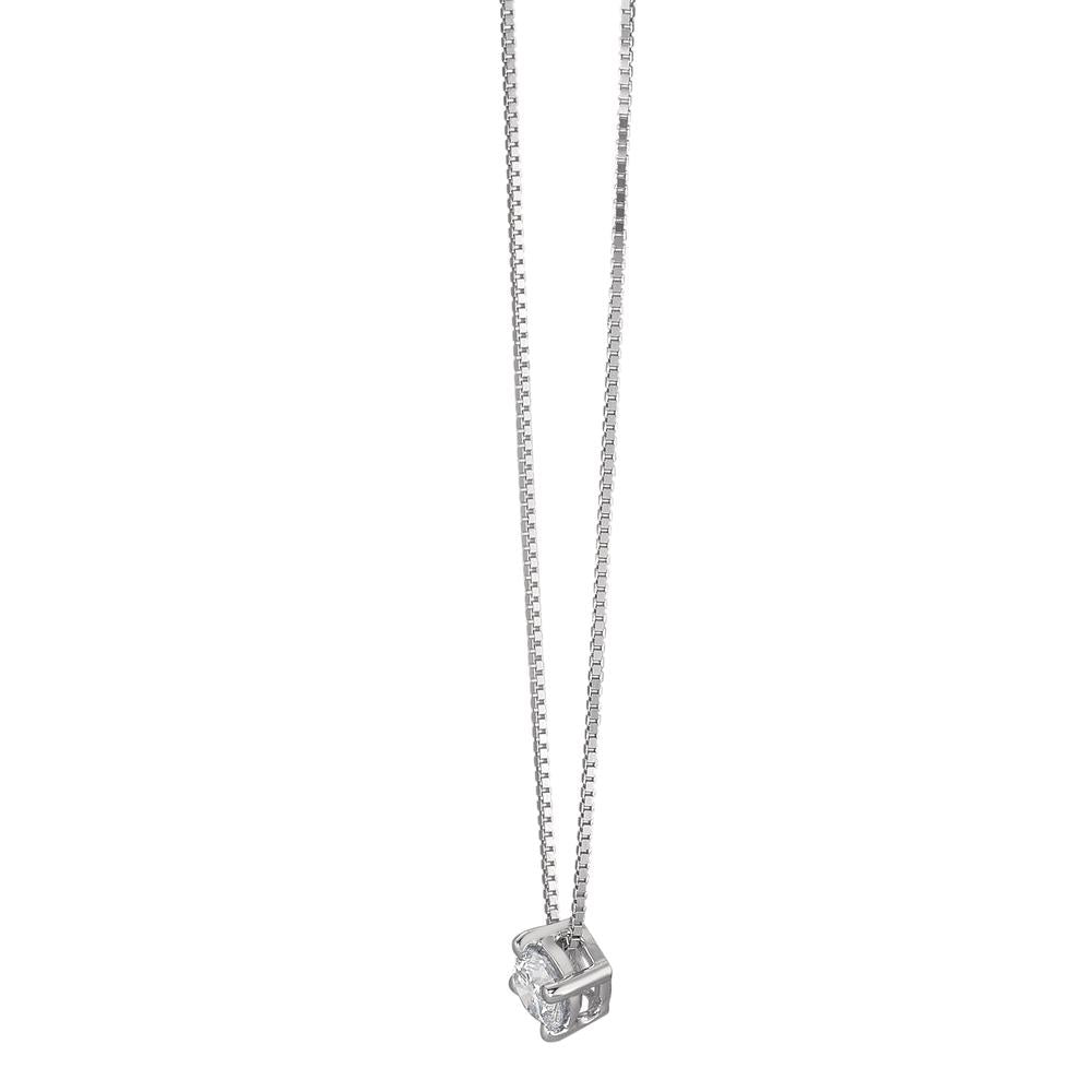 Collana Oro bianco 750/18 carati Diamante 0.15 ct, w-si 42 cm Ø3.5 mm