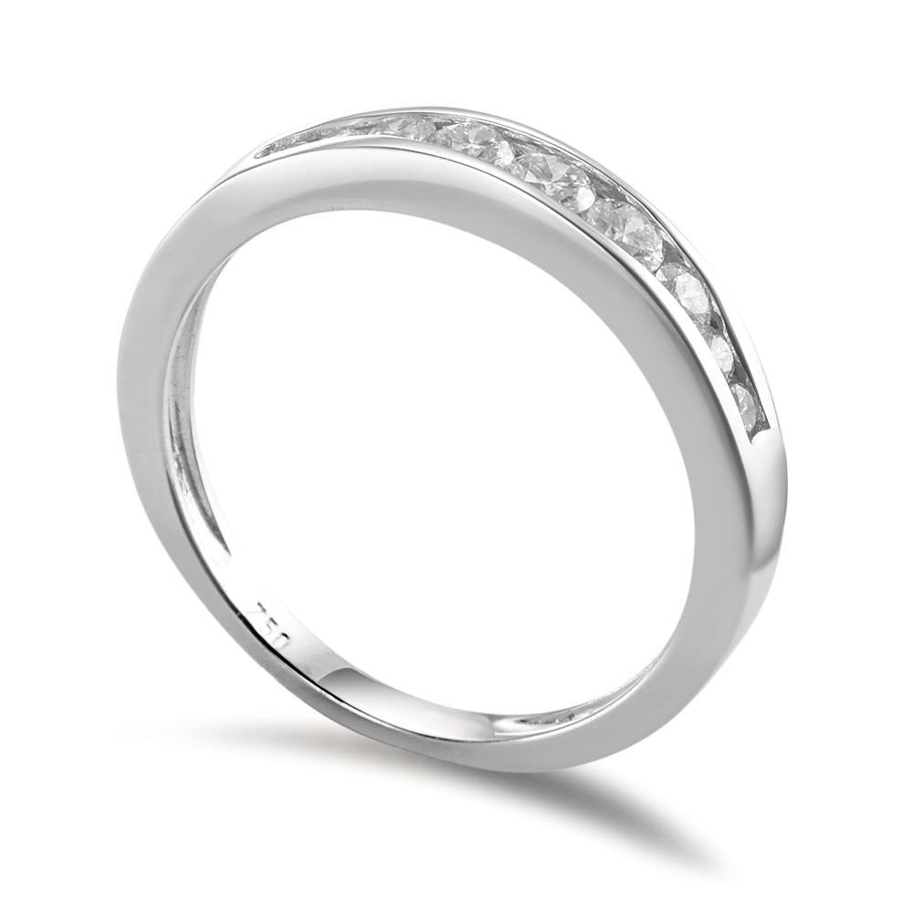 Bague Or blanc 18K Diamant 0.35 ct, 9 Pierres, w-si