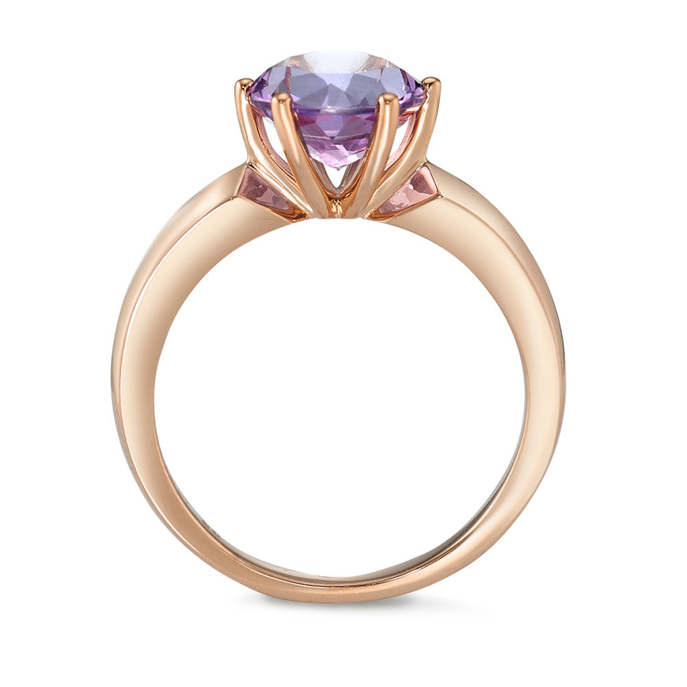 Fingerring 750/18 K Rotgold Amethyst Ø8 mm