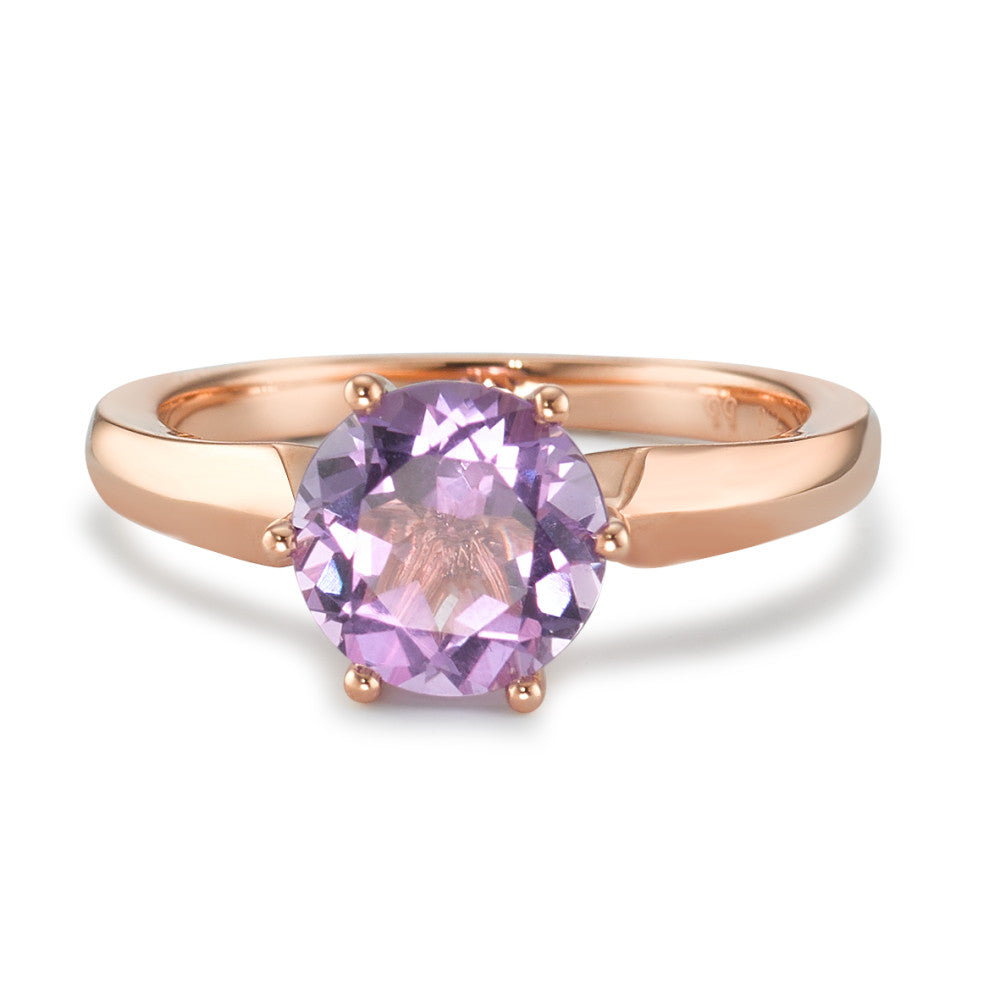 Fingerring 750/18 K Rotgold Amethyst Ø8 mm