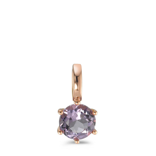 Anhänger 750/18 K Rotgold Amethyst violett Ø5 mm