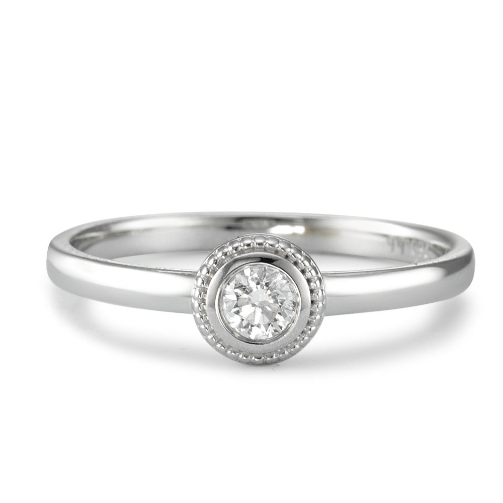 Bague Or blanc 18K Diamant 0.15 ct, w-si