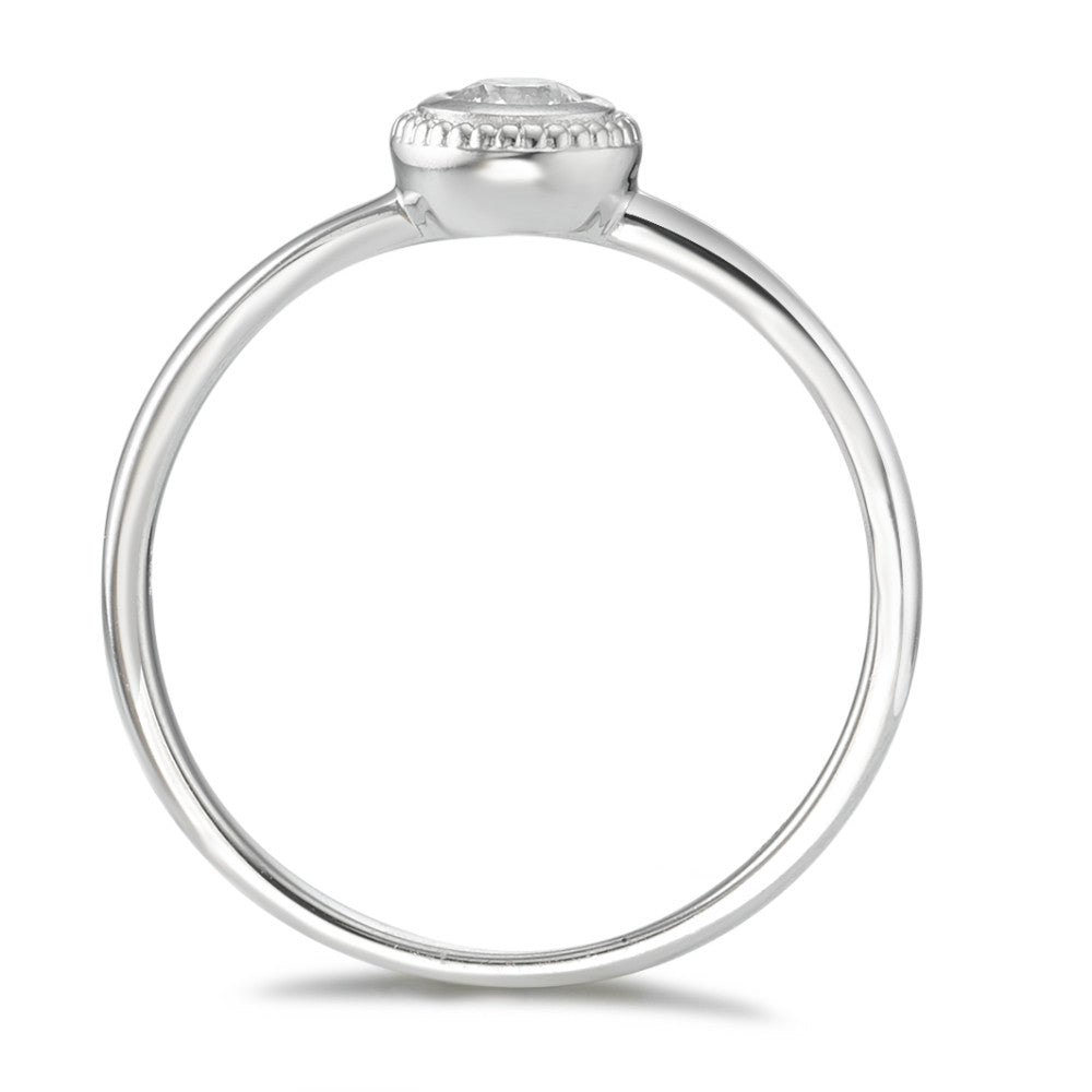 Bague Or blanc 18K Diamant 0.15 ct, w-si