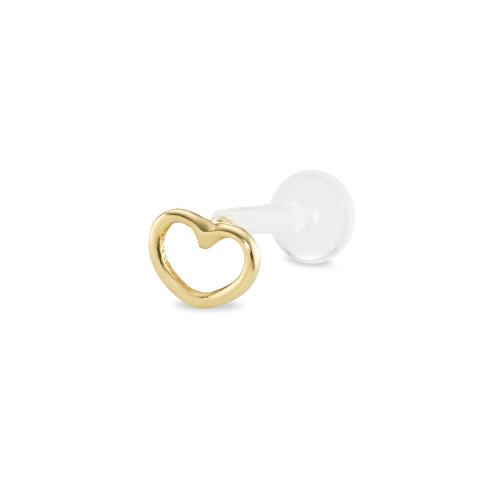 Piercing Oro giallo 750/18 carati Cuore Ø5 mm