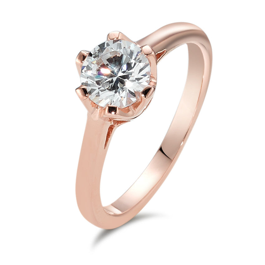 Bague Argent Zircone rosé Plaqué or