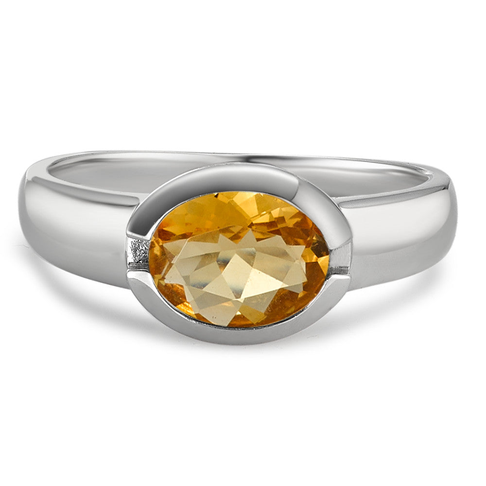 Anello Oro bianco 375/9K Citrino