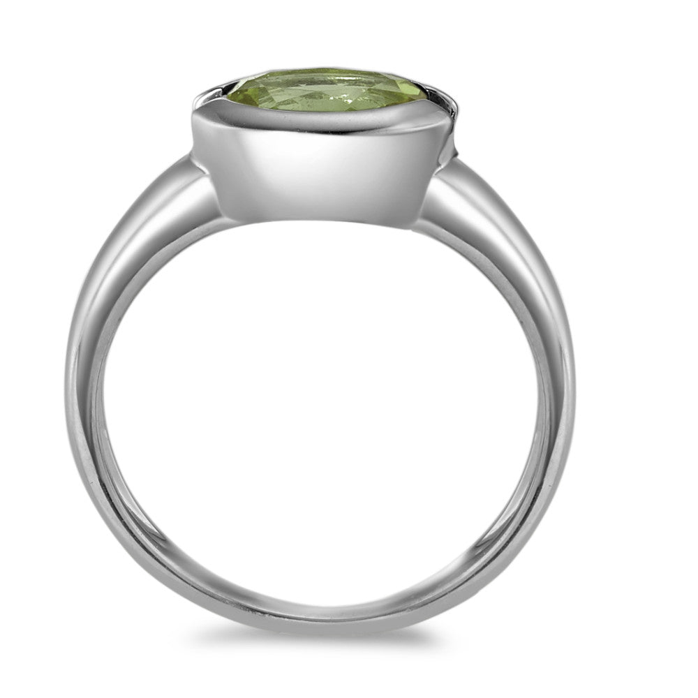 Anello Oro bianco 375/9K Peridoto